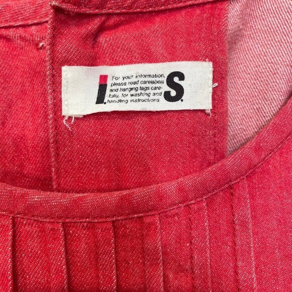 "I.S." ISSEY SPORT Red Midi Dress, Size M,  Rare from Vintage 80S - Picture 13 of 16